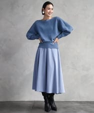 FMFAD40190 MICHEL KLEIN(ミッシェルクラン) [定番人気]ホールガーメント(R)ドルマンスリーブニット パープル