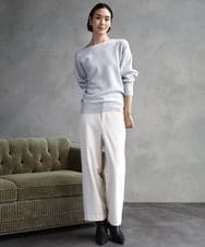 FMFAD40190 MICHEL KLEIN(ミッシェルクラン) [定番人気]ホールガーメント(R)ドルマンスリーブニット パープル