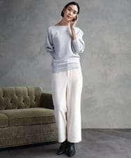 FMFAD40190 MICHEL KLEIN(ミッシェルクラン) [定番人気]ホールガーメント(R)ドルマンスリーブニット パープル