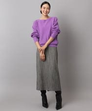 FMFAD40190 MICHEL KLEIN(ミッシェルクラン) [定番人気]ホールガーメント(R)ドルマンスリーブニット パープル