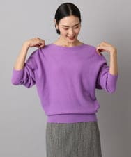 FMFAD40190 MICHEL KLEIN(ミッシェルクラン) [定番人気]ホールガーメント(R)ドルマンスリーブニット パープル
