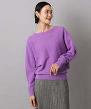 FMFAD40190 MICHEL KLEIN(ミッシェルクラン) [定番人気]ホールガーメント(R)ドルマンスリーブニット パープル