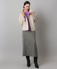 FMFAD40190 MICHEL KLEIN(ミッシェルクラン) [定番人気]ホールガーメント(R)ドルマンスリーブニット パープル