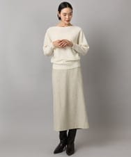 FMFAD40190 MICHEL KLEIN(ミッシェルクラン) [定番人気]ホールガーメント(R)ドルマンスリーブニット パープル