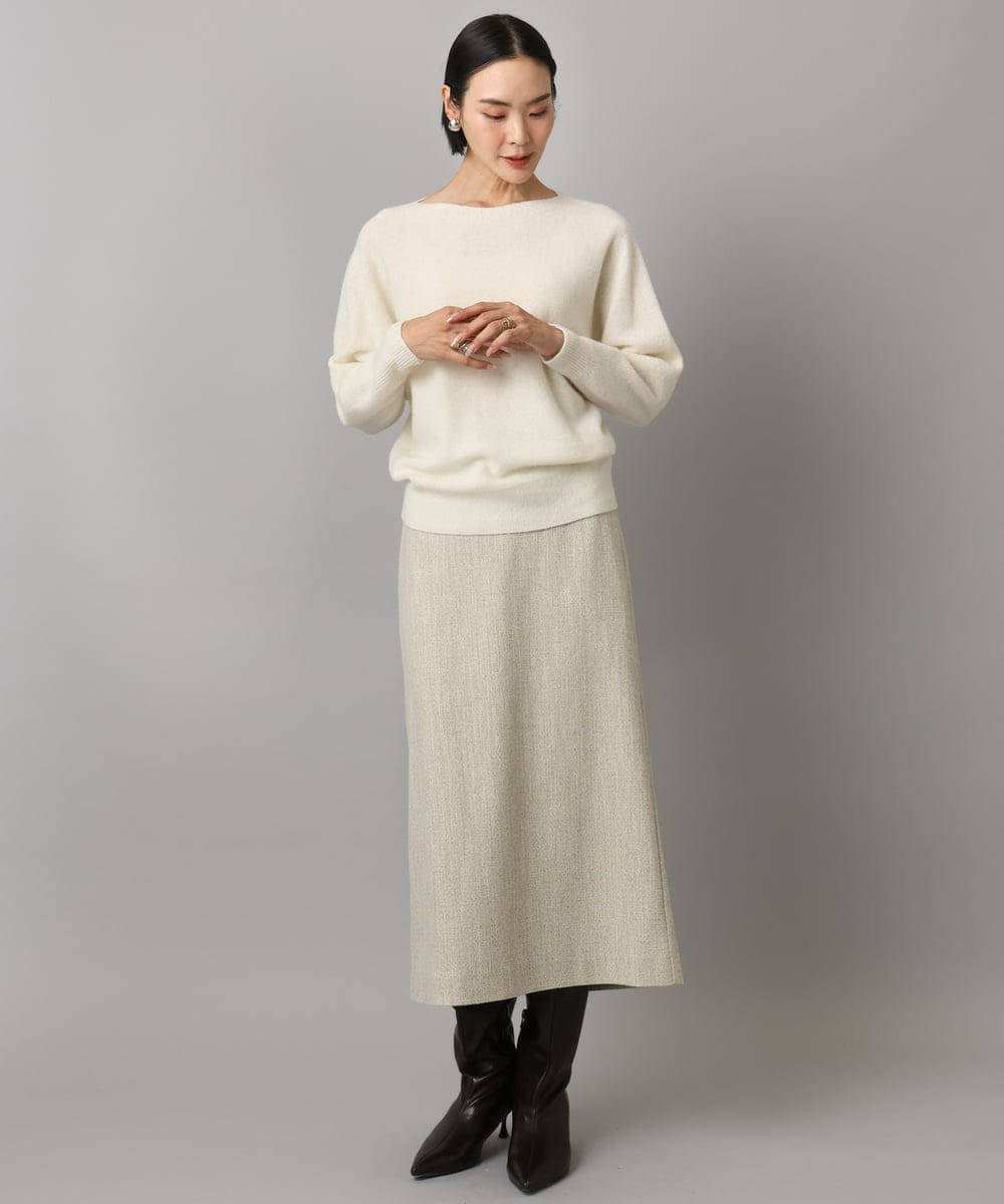 FMFAD40190 MICHEL KLEIN(ミッシェルクラン) [定番人気]ホールガーメント(R)ドルマンスリーブニット パープル