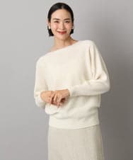 FMFAD40190 MICHEL KLEIN(ミッシェルクラン) [定番人気]ホールガーメント(R)ドルマンスリーブニット パープル