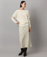 FMFAD40190 MICHEL KLEIN(ミッシェルクラン) [定番人気]ホールガーメント(R)ドルマンスリーブニット パープル