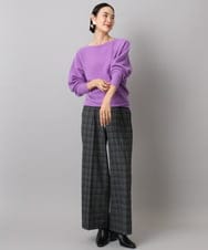 FMFAD40190 MICHEL KLEIN(ミッシェルクラン) [定番人気]ホールガーメント(R)ドルマンスリーブニット パープル