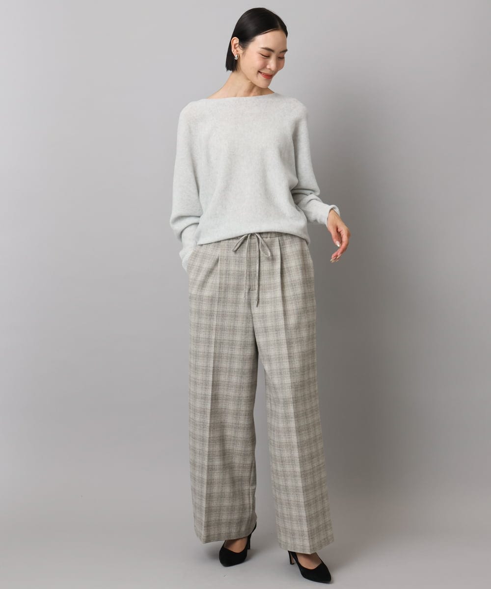 FMFAD40190 MICHEL KLEIN(ミッシェルクラン) [定番人気]ホールガーメント(R)ドルマンスリーブニット パープル