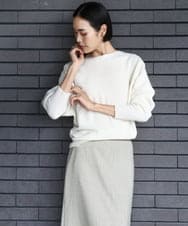 FMFAD40190 MICHEL KLEIN(ミッシェルクラン) [定番人気]ホールガーメント(R)ドルマンスリーブニット アイボリー