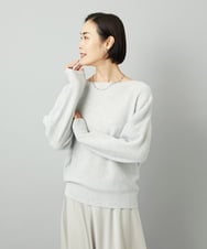 FMFAD40190 MICHEL KLEIN(ミッシェルクラン) [定番人気]ホールガーメント(R)ドルマンスリーブニット ライトグレー