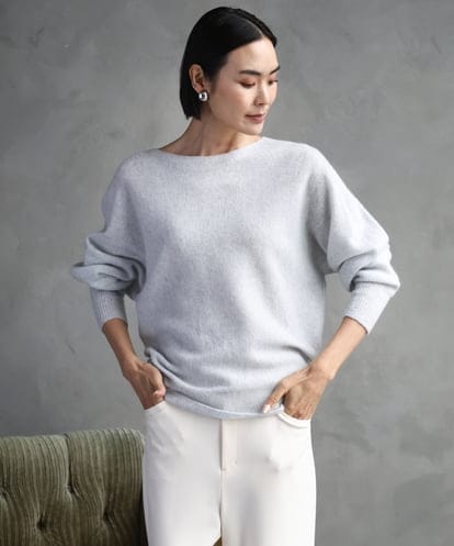 FMFAD40190 MICHEL KLEIN [定番人気]ホールガーメント(R)ドルマンスリーブニット