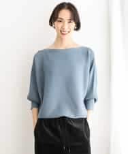 FMFAG17190 MICHEL KLEIN(ミッシェルクラン) ［定番人気］ホールガーメント(R)ドルマンスリーブニット ブルー