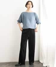 FMFAG17190 MICHEL KLEIN(ミッシェルクラン) ［定番人気］ホールガーメント(R)ドルマンスリーブニット ブルー