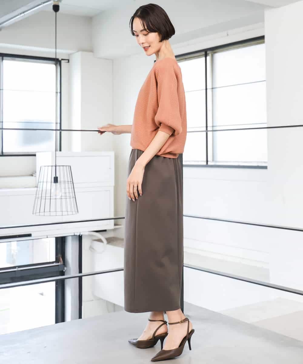 FMFAG17190 MICHEL KLEIN(ミッシェルクラン) ［定番人気］ホールガーメント(R)ドルマンスリーブニット ブルー