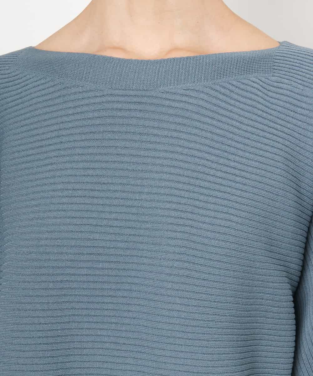 FMFAG17190 MICHEL KLEIN(ミッシェルクラン) ［定番人気］ホールガーメント(R)ドルマンスリーブニット ブルー