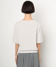 FMFAG30180 MICHEL KLEIN(ミッシェルクラン) モール半袖プルオーバー ライトグレー