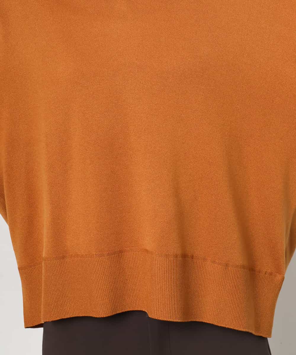 FMFAG31190 MICHEL KLEIN(ミッシェルクラン) ホールガーメント®Vネックニットプルオーバー キャメル