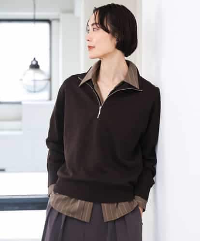 FMFAG32240 MICHEL KLEIN ハーフジップニットプルオーバー