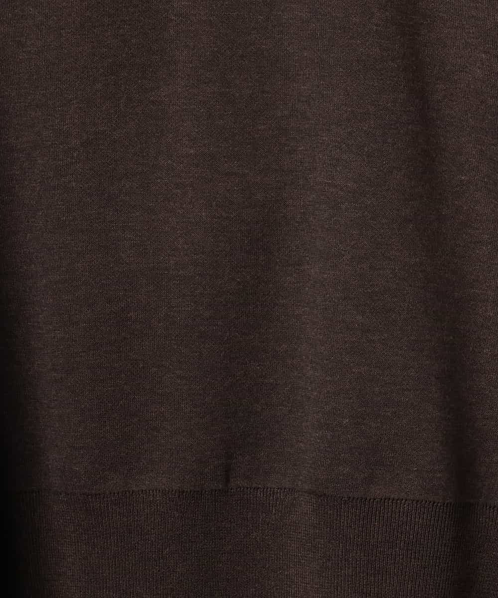 FMFAG32240 MICHEL KLEIN(ミッシェルクラン) ハーフジップニットプルオーバー ブルー