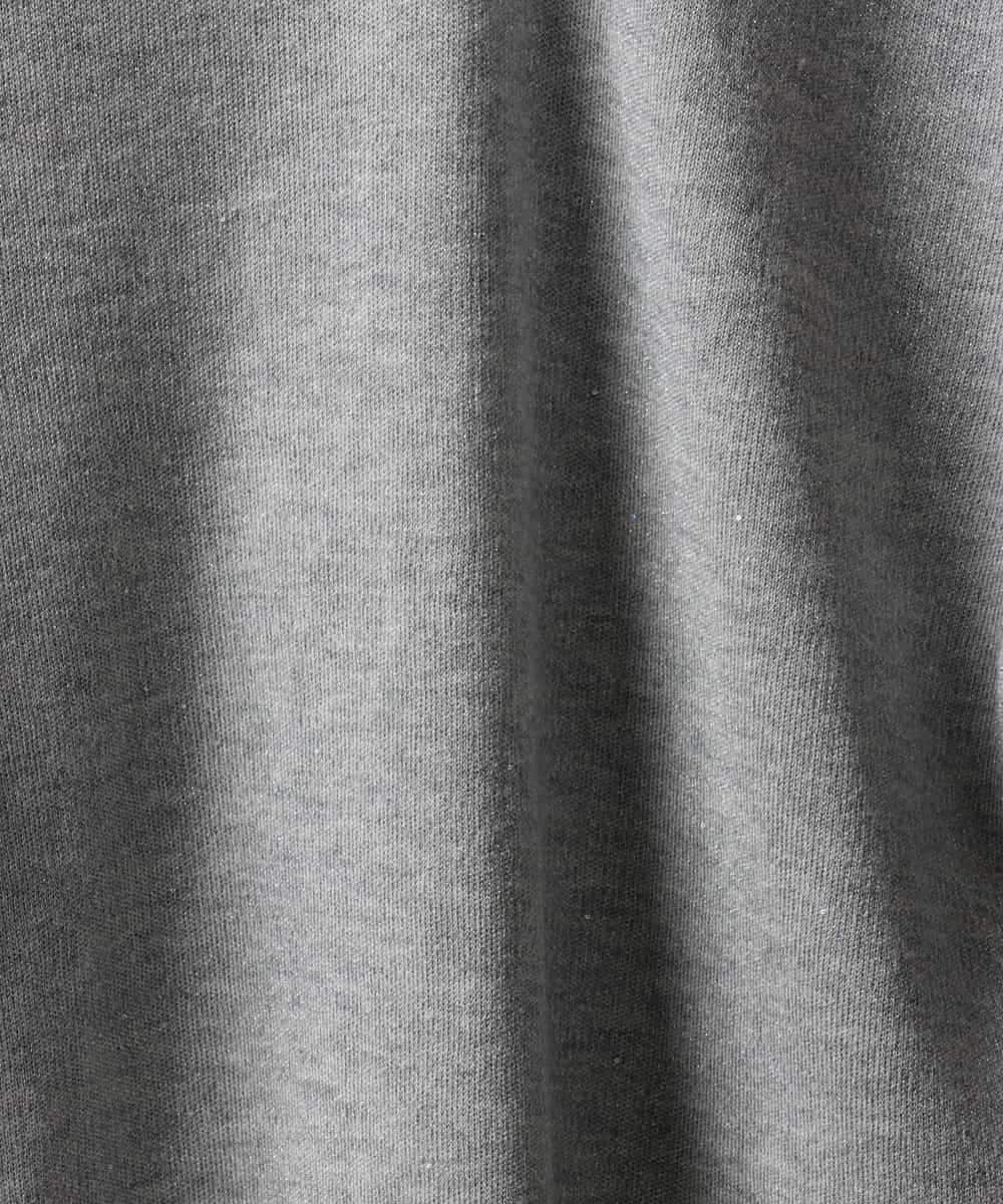 FMFAG40260 MICHEL KLEIN(ミッシェルクラン) スパンコールラメスカーフ付きニット ブラウン