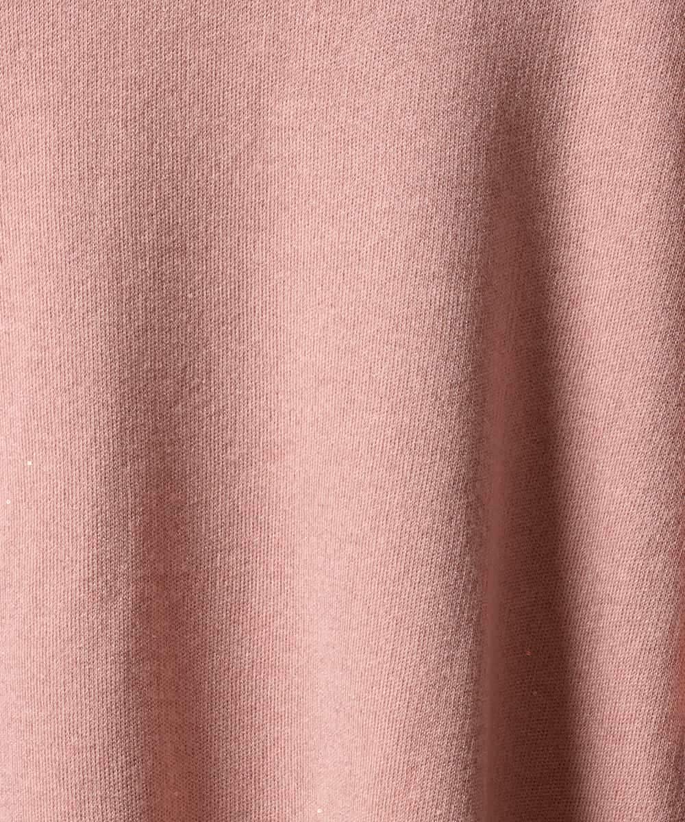 FMFAG40260 MICHEL KLEIN(ミッシェルクラン) スパンコールラメスカーフ付きニット ブラウン