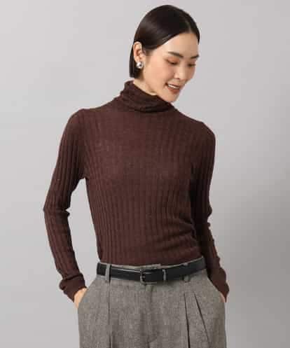 FMFAG41230 MICHEL KLEIN ラメケーブルハイネックプルニット