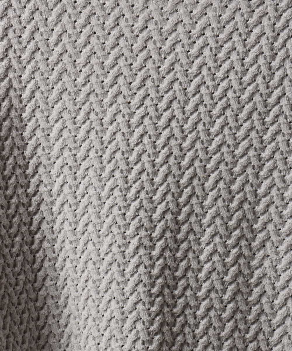 FMFAG42210 MICHEL KLEIN(ミッシェルクラン) モールケーブルニット ライトグレー