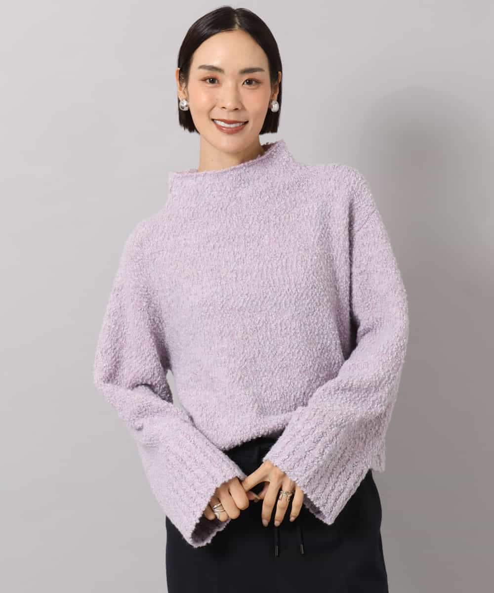 FMFAG50250 MICHEL KLEIN(ミッシェルクラン) ラメボトルネックニット ラベンダー