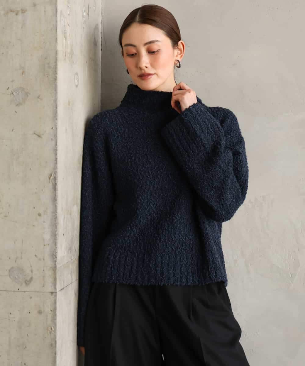 FMFAG50250 MICHEL KLEIN(ミッシェルクラン) ラメボトルネックニット ラベンダー