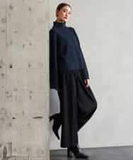 FMFAG50250 MICHEL KLEIN(ミッシェルクラン) ラメボトルネックニット ラベンダー