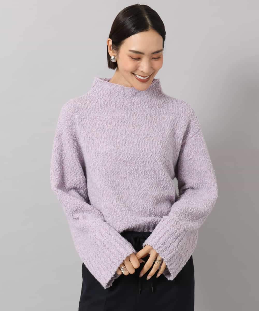 FMFAG50250 MICHEL KLEIN(ミッシェルクラン) ラメボトルネックニット ラベンダー