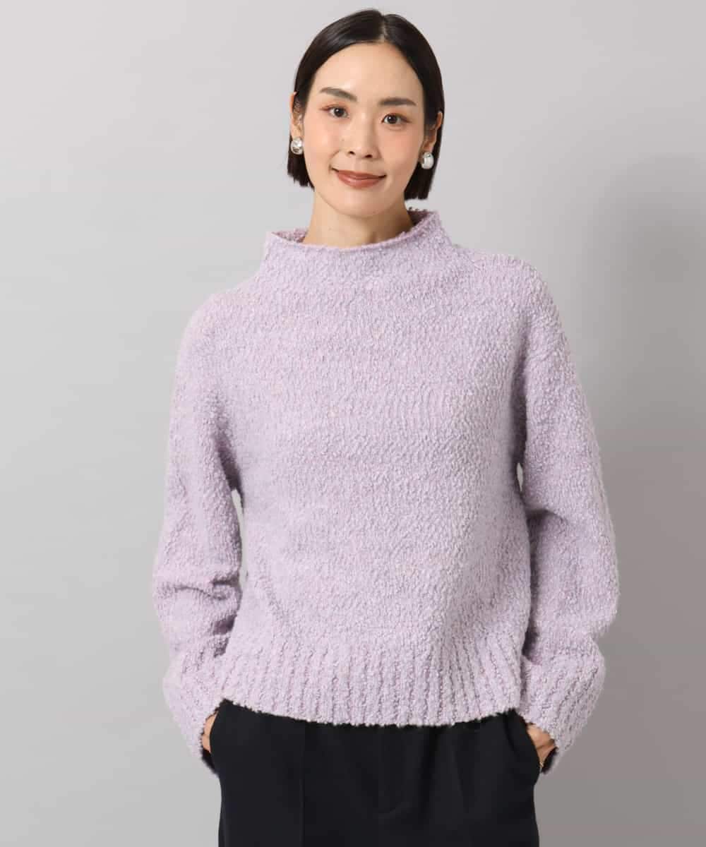FMFAG50250 MICHEL KLEIN(ミッシェルクラン) ラメボトルネックニット ラベンダー