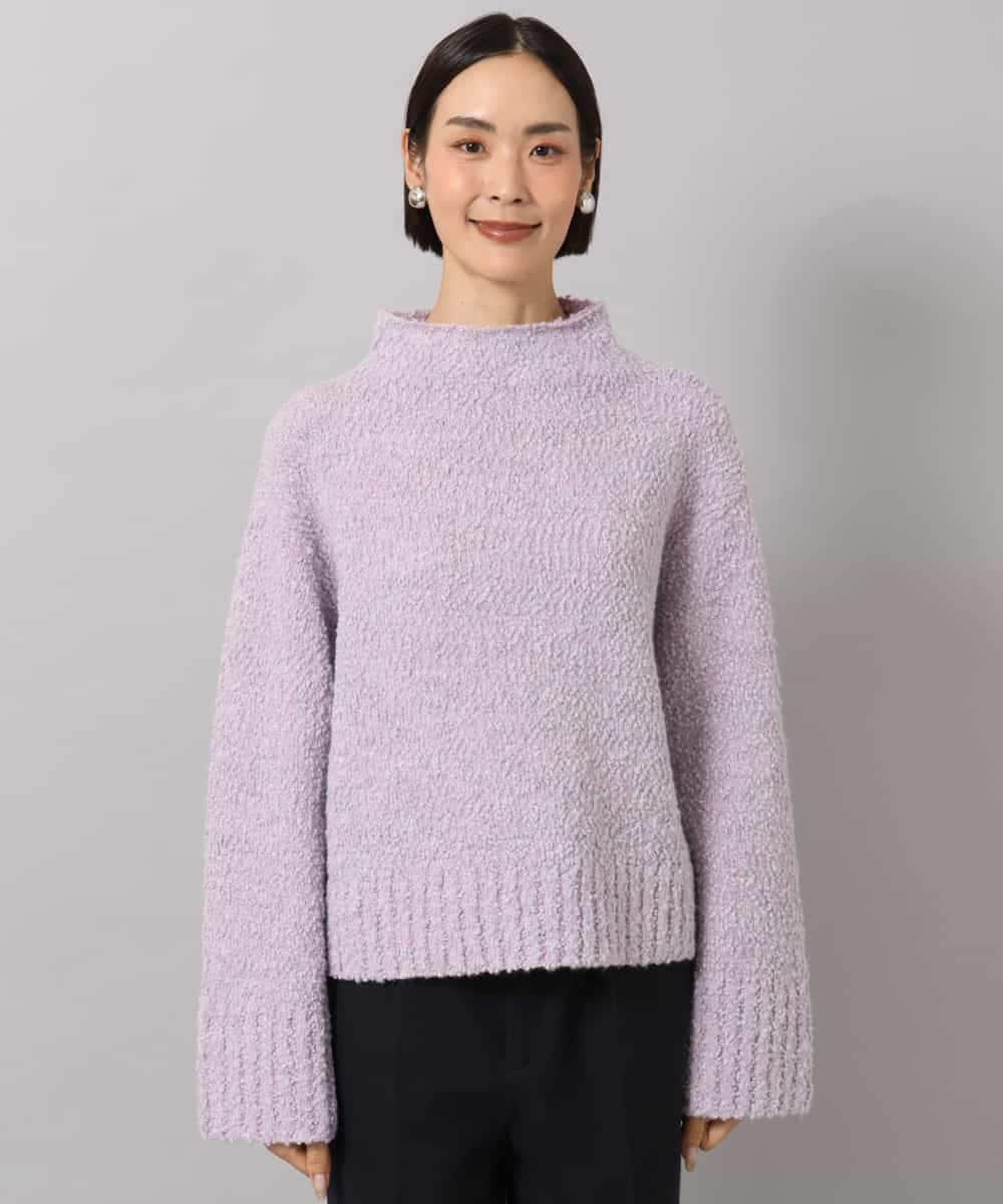 FMFAG50250 MICHEL KLEIN(ミッシェルクラン) ラメボトルネックニット ラベンダー