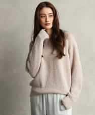 FMFAG51240 MICHEL KLEIN(ミッシェルクラン) アルパカブークレニット ベージュ