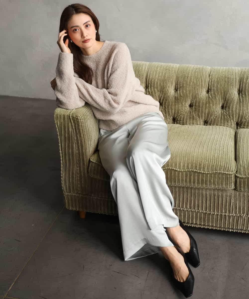 FMFAG51240 MICHEL KLEIN(ミッシェルクラン) アルパカブークレニット ベージュ