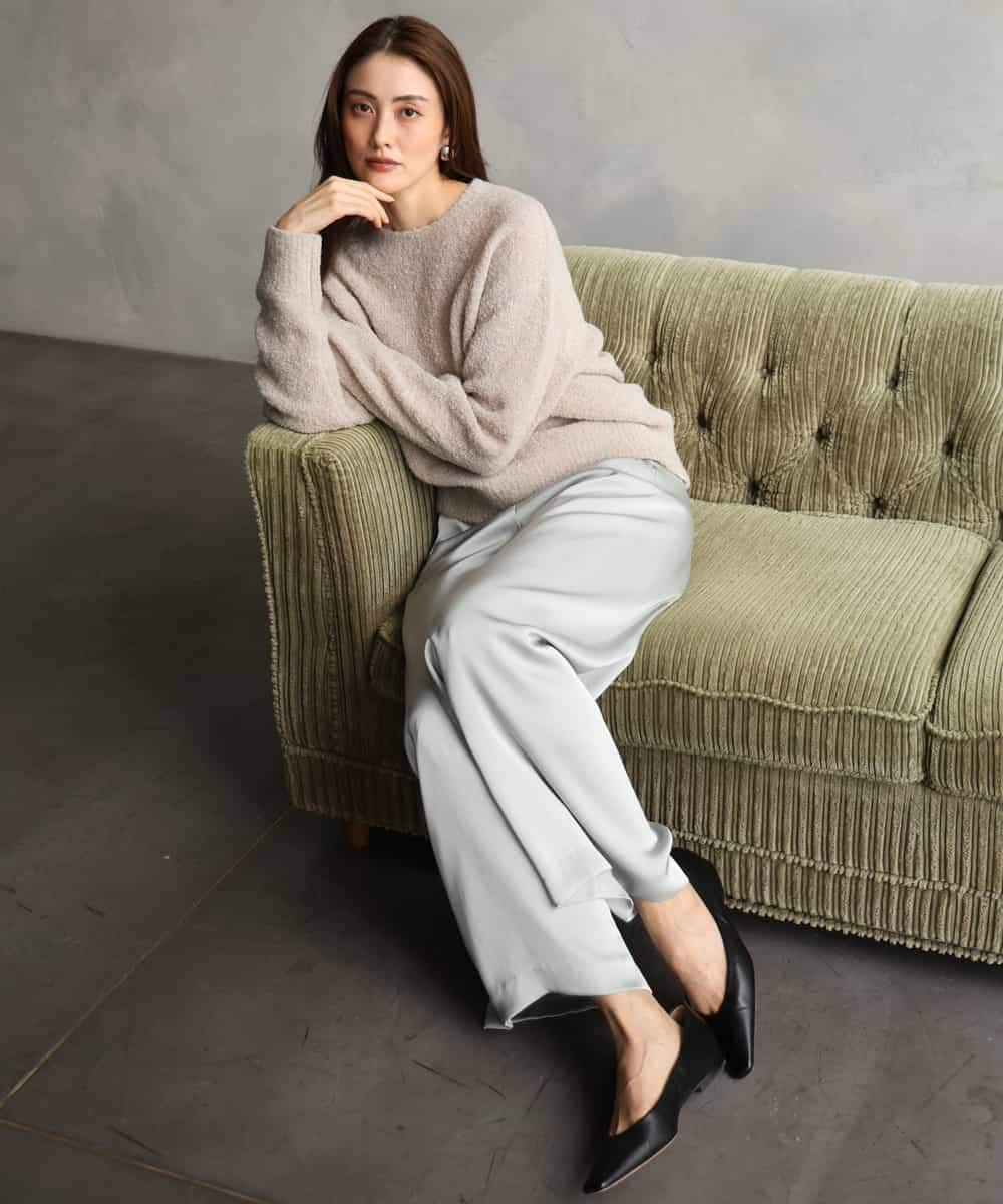FMFAG51240 MICHEL KLEIN(ミッシェルクラン) アルパカブークレニット ベージュ