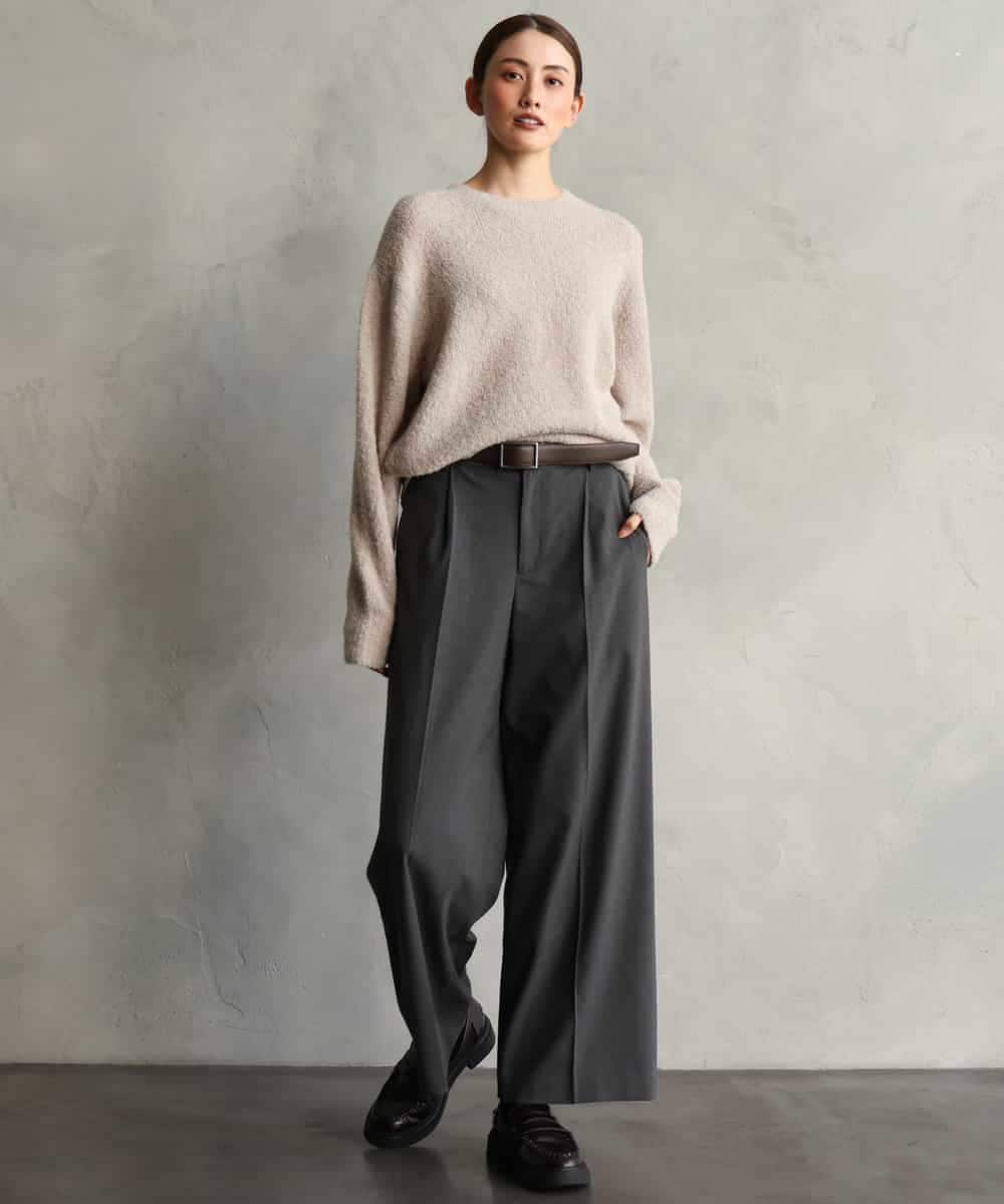 FMFAG51240 MICHEL KLEIN(ミッシェルクラン) アルパカブークレニット ベージュ