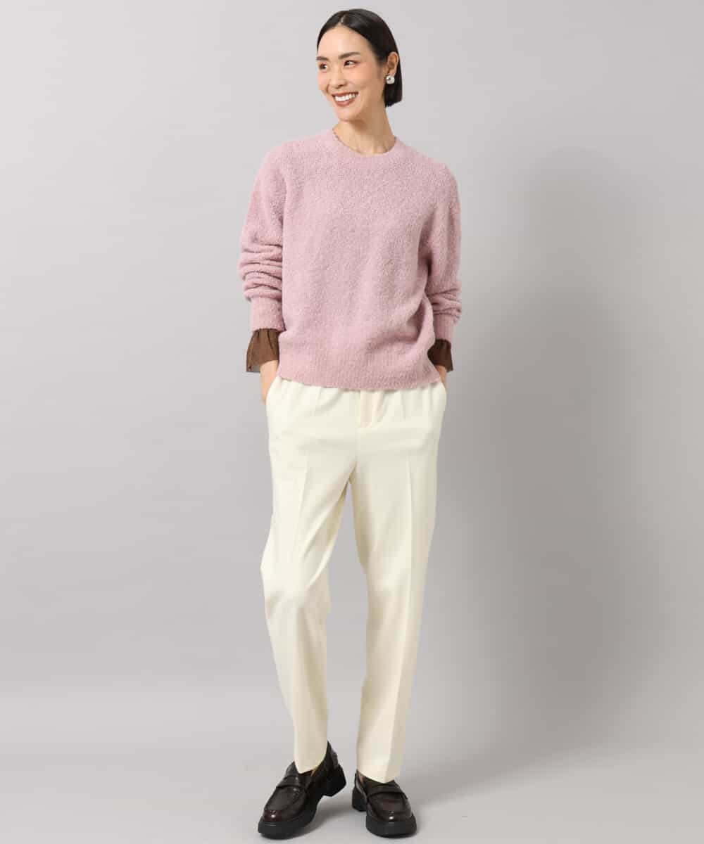 FMFAG51240 MICHEL KLEIN(ミッシェルクラン) アルパカブークレニット ベージュ
