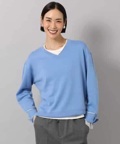 FMFAG52210 MICHEL KLEIN バイカラーVネックニット
