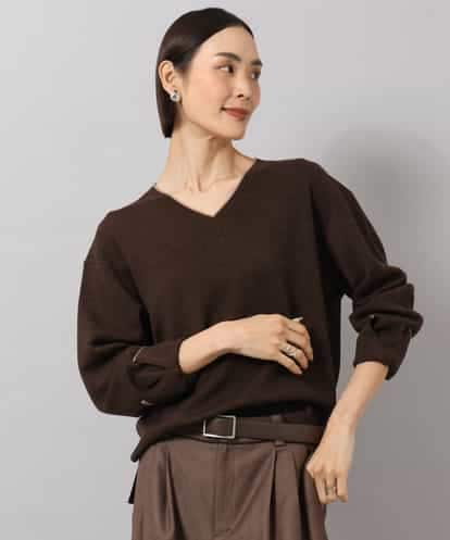 FMFAG52210 MICHEL KLEIN バイカラーVネックニット