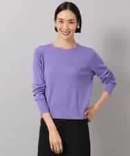 FMFAG55220 MICHEL KLEIN(ミッシェルクラン) [アンサンブル対応]パイピングクルーネックニット ラベンダー