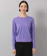 FMFAG55220 MICHEL KLEIN(ミッシェルクラン) [アンサンブル対応]パイピングクルーネックニット ラベンダー