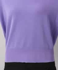 FMFAG55220 MICHEL KLEIN(ミッシェルクラン) [アンサンブル対応]パイピングクルーネックニット ラベンダー