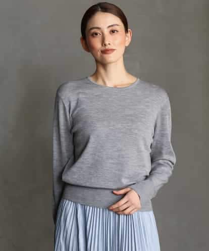 FMFAG55220 MICHEL KLEIN [アンサンブル対応]パイピングクルーネックニット