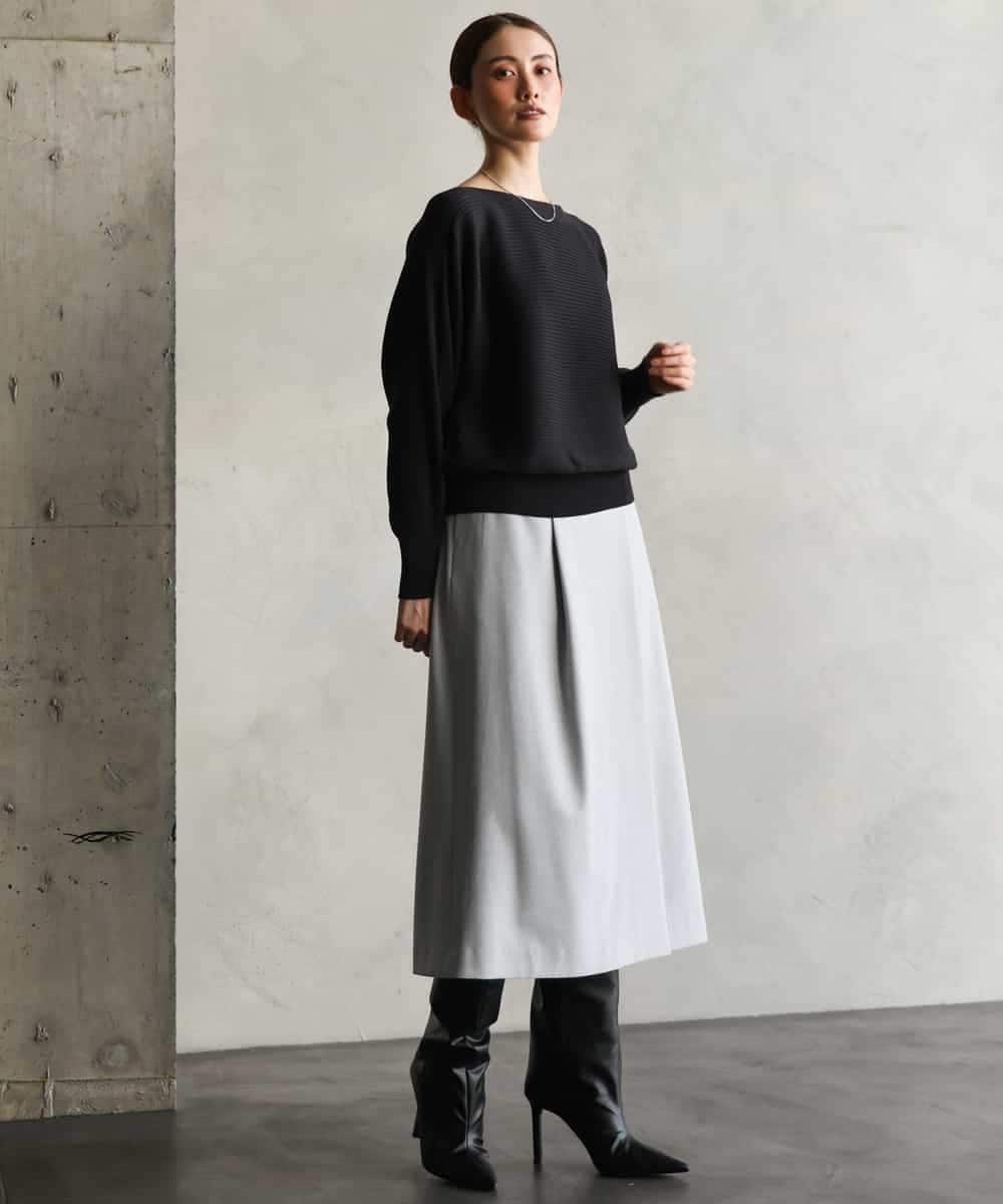 FMFAH17190 MICHEL KLEIN(ミッシェルクラン) [定番人気]ホールガーメント(R)ドルマンスリーブニット ブルー