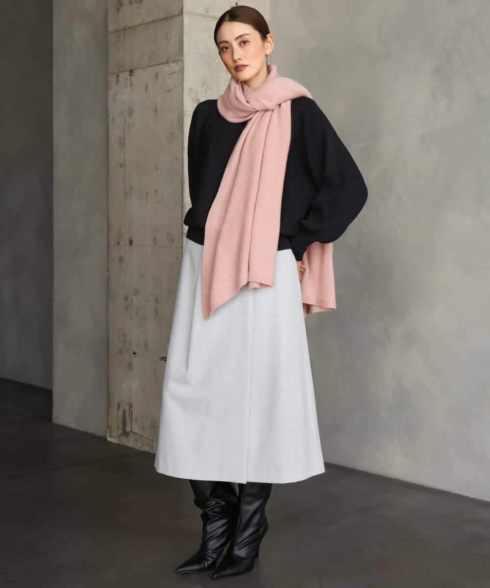 FMFAH17190 MICHEL KLEIN(ミッシェルクラン) [定番人気]ホールガーメント(R)ドルマンスリーブニット ブルー