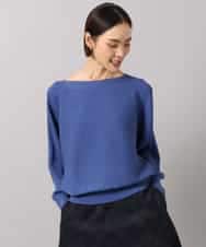 FMFAH17190 MICHEL KLEIN(ミッシェルクラン) [定番人気]ホールガーメント(R)ドルマンスリーブニット ブルー
