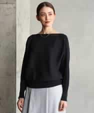 FMFAH17190 MICHEL KLEIN(ミッシェルクラン) [定番人気]ホールガーメント(R)ドルマンスリーブニット ブラック