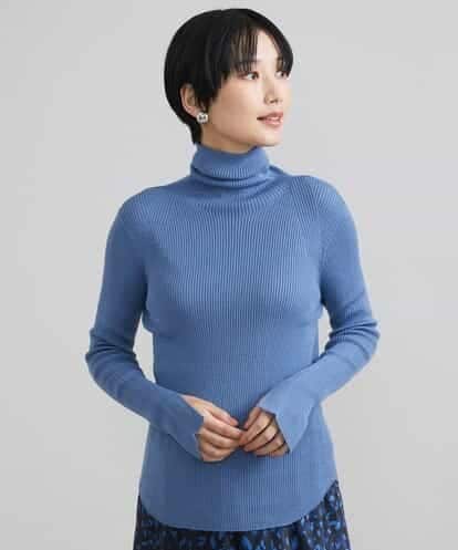 FMFAV20180 MICHEL KLEIN ホールガーメント（R）リブタートルネックニット